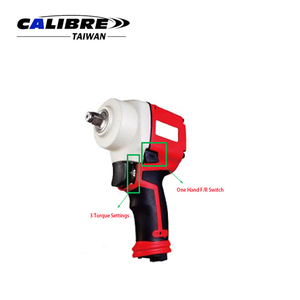 TAIWAN CALIBRE <b>3</b>/<b>8</b>" Dr. 8500 RPM 400 Ft-lb Max Torque Mini Twin Hammer Composite Air <b>Impact</b> Wrench <b>Gun</b> - Product Image 3
