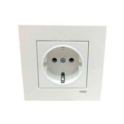 VIKO FRAME CARRE GROUNDED SOCKET 9096 0708*10X10