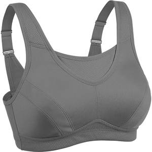 New Ladies Activewear Running Wear Custom High for Gym Fitness Yoga Bra Women Racer <b>Back</b> Plus Size Front Logo - Product Image 5