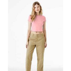 Bella + Canvas Ladies' Flowy <b>Cropped</b> <b>T</b> <b>Shirt</b> - B8882 Womens Cap Sleeve Crop Tops Cotton <b>T</b> <b>Shirts</b> Crewneck Loose <b>Fit</b> Tee - Product Image 3