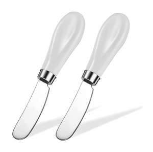 Top qualité en gros en acier inoxydable fromage beurre couteau épandeur couteau résine poignée pour cuisine petit déjeuner utilisé - Product Image 1