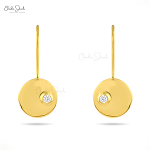 Vente chaude Ronde Coupe Lunette Ensemble Naturel Blanc Zircon Disque Boucles D'oreilles Bijoux À La Mode en Top Qualité 925 Sterling Silver Fournisseurs - Product Image 1