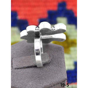 Anillo Ajustable de Plata de Ley y Turquesa Paloma Inspirado en el Suroeste, Joyería de Acero Inoxidable de Moda con Engaste de Bisel, Regalo - Product Image 3