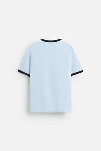 Ropa de calle de Hip Hop de gran tamaño para hombre, camisetas con mangas de bloqueo, corte recortado, ajuste cuadrado suave, diseño liso, Mangas de bloqueo, camisetas para hombre - Product Image 5