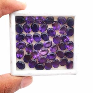 
 
 
 Pierres précieuses d'améthyste naturelle, taille ovale, violettes, cristaux polis en vrac pour la fabrication de bijoux, vente en gros, taille et poids personnalisés, tierce partie - Product Image 4