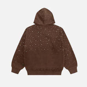 Vente Flash : Sweat à Capuche Homme Oversize 100% Coton, Personnalisé avec Strass, Effet Délavé, Écologique, Imprimé Vintage, Modèle Vierge - Product Image 2