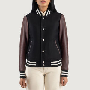 Vestes universitaires pour femmes, respirantes, chaudes, d'hiver, avec impression de logo personnalisée, nouveau design, veste universitaire personnalisée pour femmes - Product Image 4