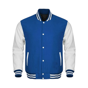 Chaqueta universitaria vintage de invierno de lana para hombre, chaqueta Letterman de escuela secundaria con bordado personalizado y cuello levantado - Product Image 2