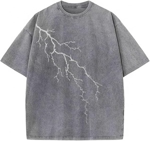เสื้อยืดโอเวอร์ไซส์พรีเมียมเนื้อผ้านุ่มลื่นแบบ Acid Wash ขายส่ง ผ้าฝ้ายหนานุ่ม ระบายอากาศได้ดี สไตล์สตรีทแวร์ ชุดใหม่มาแรง - Product Image 1