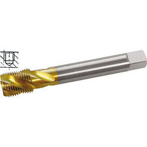 Machos de Roscar Recubiertos de Estaño de 3/4 Pulgadas para Roscas Cilíndricas de Gas (BSP) para Uso en Máquinas (Aprox.) 35 Helix para Orificios Ciegos Profundos-9325G - Product Image 1