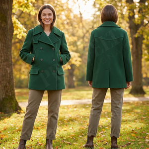 เสื้อโค้ทขนสัตว์สำหรับผู้หญิง ลดราคาพิเศษ ทรงเข้ารูป แขนยาว กระดุมสองแถว พร้อมเข็มขัด ให้ความอบอุ่น เหมาะสำหรับฤดูหนาว  ผ้าขนสัตว์แคชเมียร์  แบบยาว  สำหรับทั้งผู้หญิงและผู้ชาย - Product Image 3