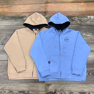 เสื้อฮู้ดซิปหนาแบบยูนิเซ็กซ์ ผ้าฝ้าย 100% สำหรับฤดูหนาว พิมพ์ลายโลโก้ดิจิทัลตามสั่ง ผ้าฟลีซหนานุ่ม สไตล์สตรีทแฟชั่น - Product Image 1