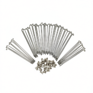 Kit de 40 Piezas de Radios y Boquillas DM 3.00mm X 240mm Curva 90° Nuevo Reemplazo para Ruedas de Motocicleta Clásicas - Product Image 2