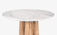 Mesa de Comedor de Madera Maciza de Lujo Premium con Cubierta de Mármol, Diseño Moderno Ecológico, Muebles para el Hogar Duraderos de Alta Calidad para 4 Personas