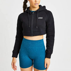 2022 haute qualité dames sweat à capuche survêtement décontracté court ensemble pour les femmes pour Jogging automne Collection - Product Image 4