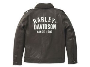 <b>JACKET</b>-CASUAL,LEATHER,BROWN - Product Image 2