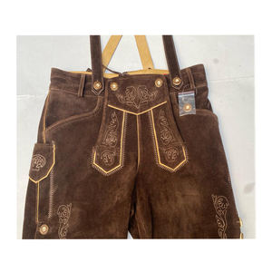 Pantalones cortos de fiesta de disfraces de Lederhosen bávaro para hombre, estilo sólido, alemán, austriaco, callejero, alemán, austriaco - Product Image 3