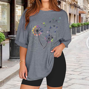 Custom Design Casual <b>Plus</b> <b>Size</b> Solid <b>Women</b> Oversize <b>T</b>-<b>Shirts</b> Quick Dry Breathable 100% Cotton - Product Image 4