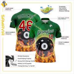 Camisetas de bolos para hombre con estampado personalizado de alta calidad Polo personalizado Teamwear ODM Sportswear del fabricante - Product Image 6
