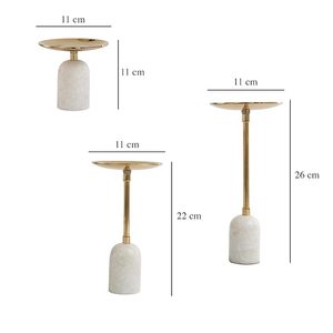Portavelas Metálico de Lujo de 3 Piezas, Decoración Romántica para Cena a la Luz de las Velas, Adornos Decorativos, Soporte Único para Velas - Product Image 3