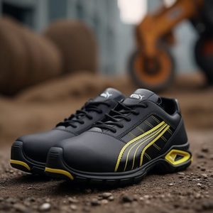 Calzado de Seguridad PUMA de Cuero, Talla 46 W.11, Negro/Amarillo, S3L FO SR 20345:2022 Certificado - Product Image 3