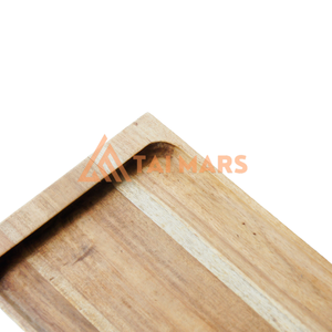 Rectangle Acacia Wood Serving Tray Eco-Friendly Solid <b>Bamboo</b> Kitchen Tray Engraving for Wedding Dessert Snack <b>Plates</b> Wedding - Product Image 4