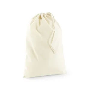 Sacs de sport en coton recyclé avec cordon de serrage, sacs promotionnels écologiques - Product Image 1