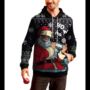 Sudadera con Capucha Navideña, Cálida y Acogedora de Forro Polar, Sudadera Informal para Hombre, Adolescente, Regalo, Estilo Moderno, Navidad, Divertida - Product Image 2