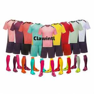 Maillot de football unisexe, nouveau design, vente en gros, polyamide teint en pièce, 220g, col rond, motif uni, séchage rapide, manches courtes - Product Image 5