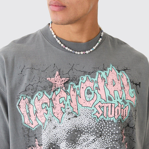 Camisetas de hombre de nuevo estilo 100% algodón diseño personalizado Boxy Fit personalizado DTG impreso OEM Ringer Camisetas cuello redondo de manga corta para hombres - Product Image 2