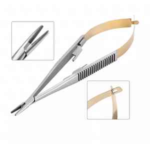 HEXA CARE 16cm Castroviejo Poignée ergonomique en acier inoxydable Porte-aiguille dentaire manuel Instrument chirurgical droit - Product Image 4