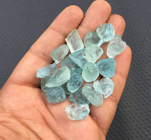 10 pièces aigue-marine brute 14-16 MM brut naturel belle aigue-marine brute brute pierre précieuse brute bleu brut aigue-marine brute couleur Aqua - Product Image 2