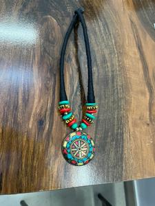 สร้อยคอลูกปัดเคมีกับ1.5รูปไข่รูปร่างใหญ่ลูกปัดจี้และต่างหูสร้อยคอลูกปัดสำหรับผู้หญิงและเด็กผู้หญิง - Product Image 3