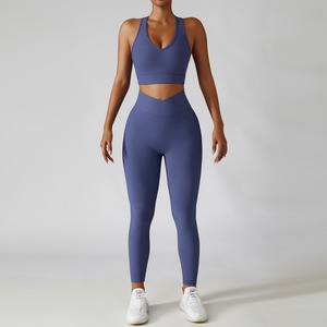 Comprar ropa de gimnasio Fitness Yoga ropa deportiva Jogging trajes otra ropa deportiva conjuntos de chándal de secado rápido para mujer 2026 - Product Image 3