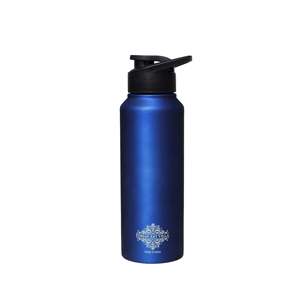 Botella Plana de Acero Inoxidable Azul Mate de Diseño Moderno de 750 ml con Tapa para Beber, Botella de Vacío para Viaje con Capacidades de 800 ml, 900 ml y 1500 ml - Product Image 3