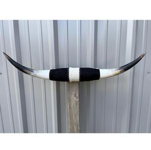 Auténtico Cuerno de Longhorn de Texas, Decoración de Pared Estilo Western, Envoltura de Cuero Única, Decoración Temática de Juego de Tronos, Artesanía Natural - Product Image 1