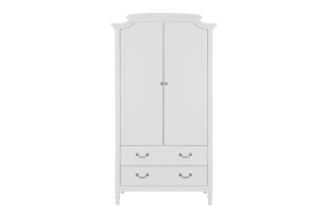 Armoire de meilleure qualité Finley 2dr/wht couleur blanche Design Armoires multicouches Armoire à vêtements portable Armoire pour enfant ou adulte - Product Image 3