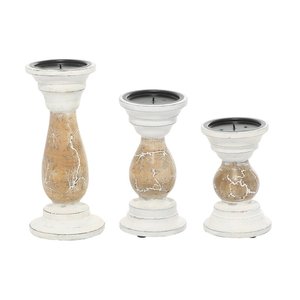 Bougeoir en bois multicolore fait à la main pour la décoration intérieure et la décoration du festival de Noël - Product Image 2