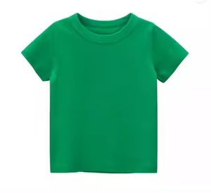 T-shirt pour enfants de couleur unie de haute qualité avec logo personnalisé T-shirt respirant à col rond pour hommes vente en gros - Product Image 3