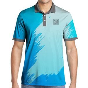 Vente de gros Rayures anti-rides pour chemises avec logo personnalisé Séchage rapide de haute qualité Sport d'été pour hommes - Product Image 5