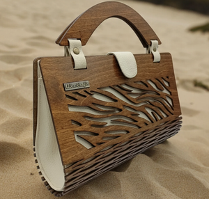 Sac à main texturé en bois de qualité supérieure pour la mariée, tenue décontractée, portefeuille à bandoulière détachable - Product Image 2