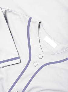 Customizable Heavyweight Double-Layer Baseball Jersey Breathable & with Drawstring Featuring Logo for Softball Wear - Product Image 3