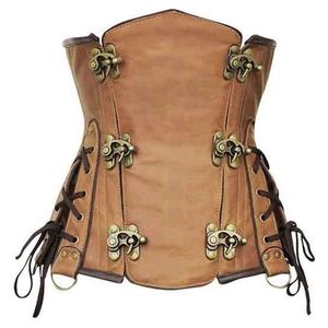 Women's Gothic Bralette Corset Breathable Faux Suede Leather OEM Logo Light Control Thin Crop Top Bustier Crop Top Body Shaping - Product Image 1