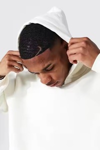 Customizable 2-Pcs Cotton Sportswear Tracksuits for Men & Women Winter <b>Hoodie</b> & Sweatpants in Black - Product Image 5