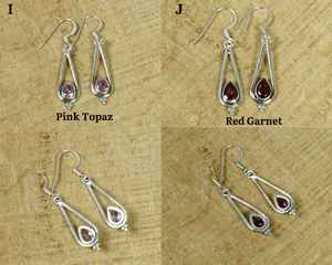 Pendientes de gancho de plata esterlina, regalo de joyería hecho a mano con piedras preciosas cortadas para el Día de San Valentín, pieza de joyería elegante - Product Image 2