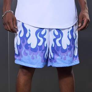 Pantalones cortos con logotipo y estampado de abullonado personalizado para hombre, alta calidad y 100% algodón, último diseño informal holgado de calle alta - Product Image 2