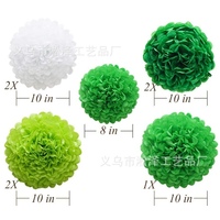 Lot de Décorations de Fête de Noël et du Nouvel An en Gros : Fleurs en Papier de Soie, Pompons et Éventails en Papier pour Toiles de Fond Festives de Banquets