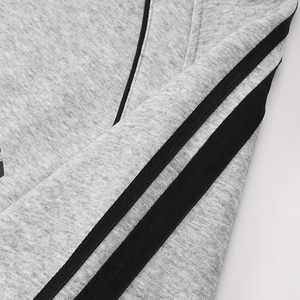 Sweat à capuche gris surdimensionné personnalisé avec logo pour homme, sweat à capuche décontracté en molleton 100% coton pour unisexe - Product Image 4