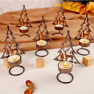 Fabuloso diseño pequeño árbol de Navidad soporte de vela de Metal dorado portavelas para uso de decoración festiva - Product Image 4