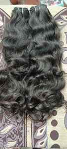 Extensiones de cabello humano de doble trama de un solo donante sin procesar Indian Temple disponibles al precio más bajo del vendedor de cabello indio - Product Image 3